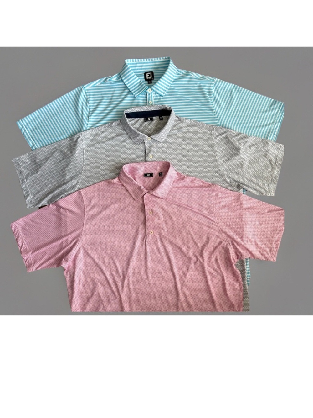 Lot Of 3 FootJoy Men’s 2XL Golf Polo Short Sleeve Shirts EUC